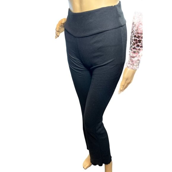 (6 for $25) SO High Rise Flare Ribbed Leggings in Black Size XS - Picture 1 of 7
